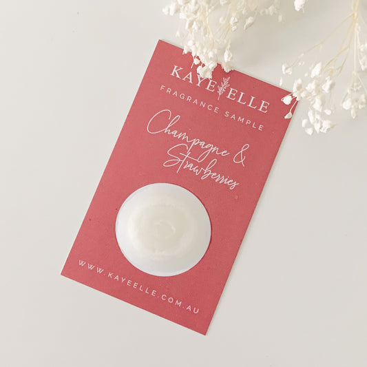 Sample Fragrance Card Champagne and Strawberries